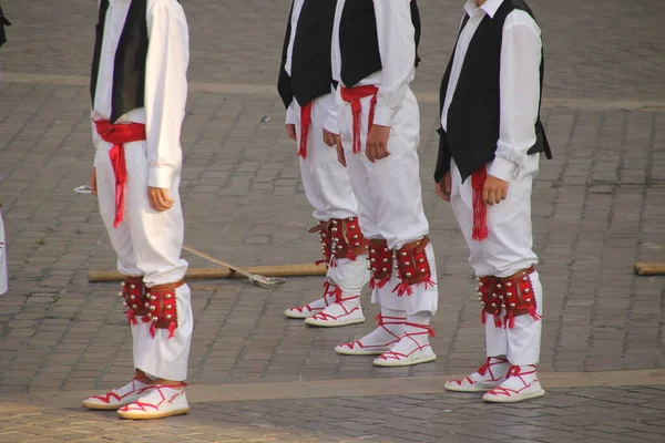 Baskische Danstentoonstelling Een Volksfeest — Stockfoto
