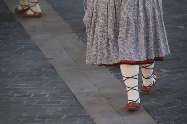 Baskisk Dansutställning Folkfest — Stockfoto