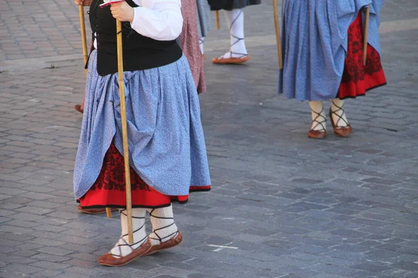 Baskische Tanzausstellung Einem Volksfest — Stockfoto