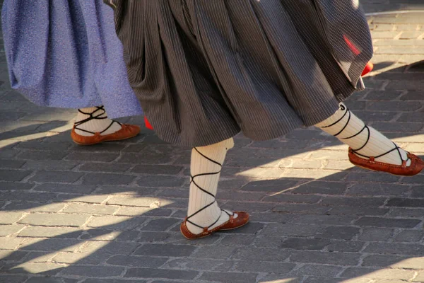 Basque Dance Exhibition Folk Festival — Stock Photo, Image