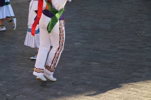 Halk Festivalinde Bask Dansı Sergisi — Stok fotoğraf