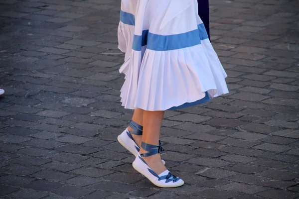 Basque Dance Exhibition Folk Festival — Stock Photo, Image