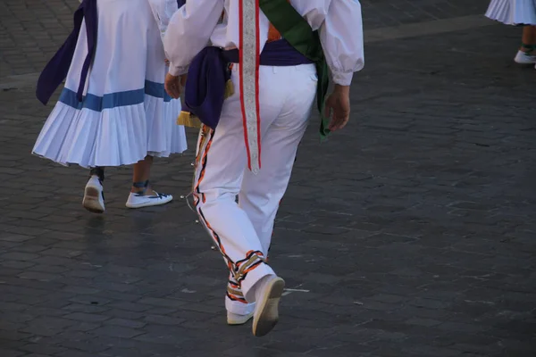 Выставка Баскских Танцев Народном Фестивале — стоковое фото
