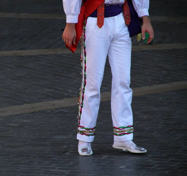 Basque Dance Exhibition Folk Festival — Stock Photo, Image