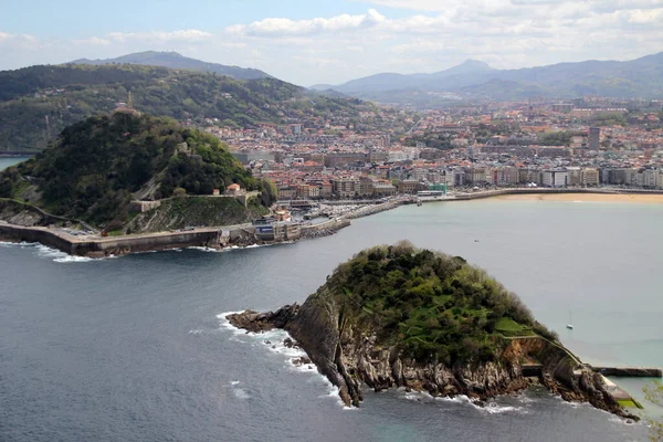 Vista San Sebastián Desde Una Colina — Foto de Stock