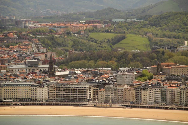 Vista San Sebastián Desde Una Colina — Foto de Stock