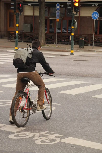 Andare Bicicletta Ambiente Urbano — Foto Stock