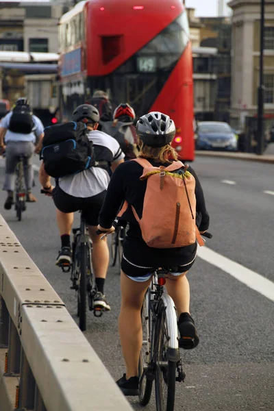 Riding Bicycle Urban Environment — Stock Photo, Image