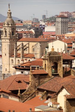 İspanya 'nın Bilbao şehrinde şehir manzarası