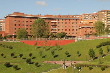 İspanya 'nın Bilbao şehrinde şehir manzarası