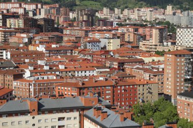 İspanya 'nın Bilbao şehrinde şehir manzarası