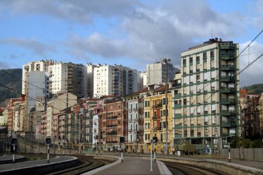 İspanya 'nın Bilbao şehrinde şehir manzarası