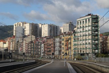 İspanya 'nın Bilbao şehrinde şehir manzarası