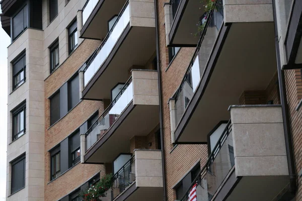 Apartamentos Bloques Barrio Bilbao — Foto de Stock