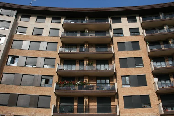 Apartamentos Bloques Barrio Bilbao — Foto de Stock