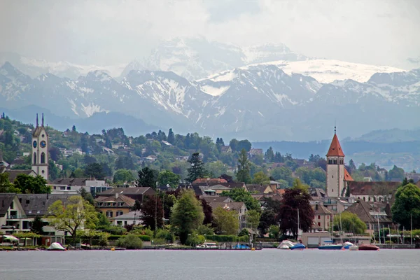 Schweiziskt Alpint Landskap Förorten Zürich — Stockfoto