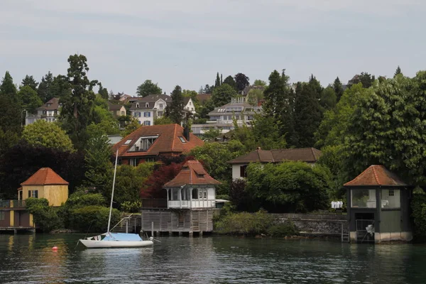 Paisaje Alpino Suizo Los Suburbios Zurich — Foto de Stock