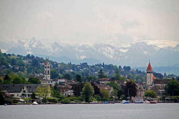 Paysage Alpin Suisse Dans Banlieue Zurich — Photo