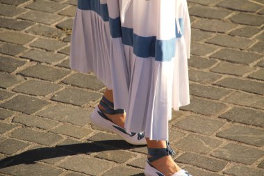 Sokak halk festivalinde Bask dansı