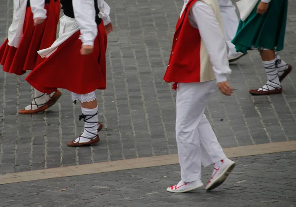 Baskisk Dans Folkfest — Stockfoto