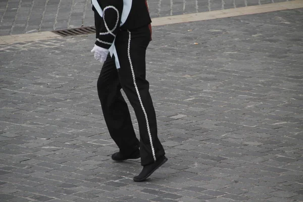 Dança Basca Num Festival Folclórico Rua — Fotografia de Stock