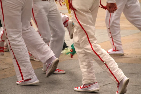 Sokak Halk Festivalinde Bask Dansı — Stok fotoğraf