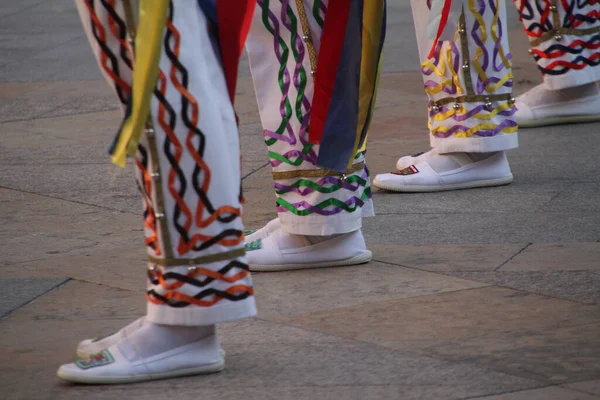 Baskisk Dans Folkfest — Stockfoto