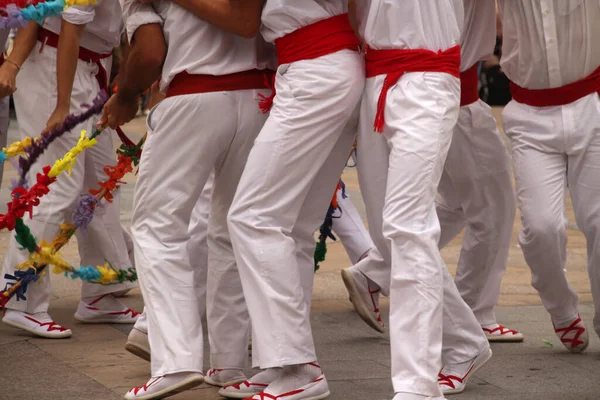 Sokak Halk Festivalinde Bask Dansı — Stok fotoğraf