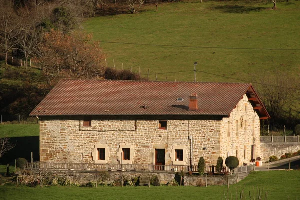 Tipica Casa Basca Campagna — Foto Stock