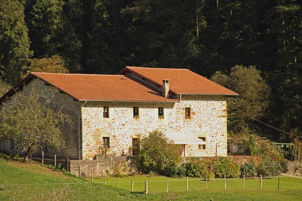 Casa Típica Basca Campo — Fotografia de Stock