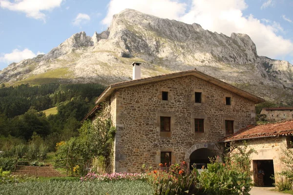 Casa Típica Basca Campo — Fotografia de Stock