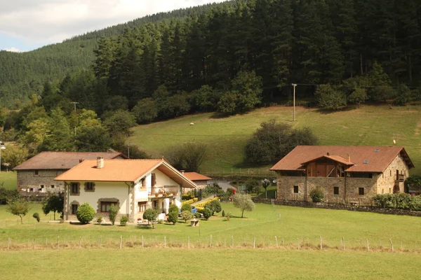 Casa Típica Basca Campo — Fotografia de Stock