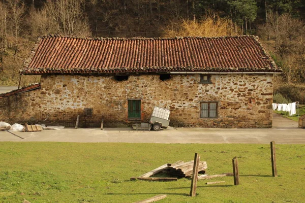 Casa Típica Vasca Campo — Foto de Stock