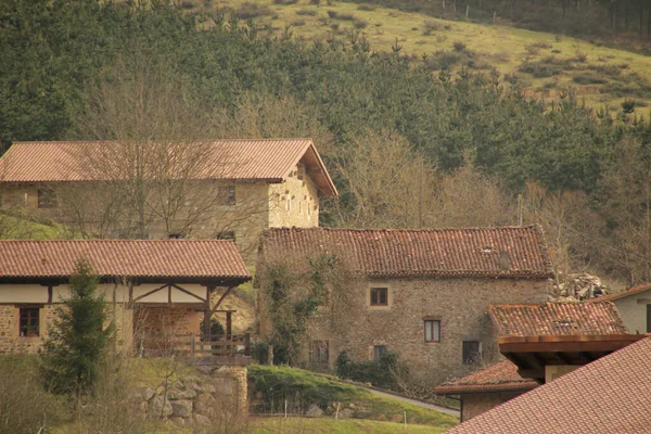 Kırsaldaki Tipik Bask Evi — Stok fotoğraf