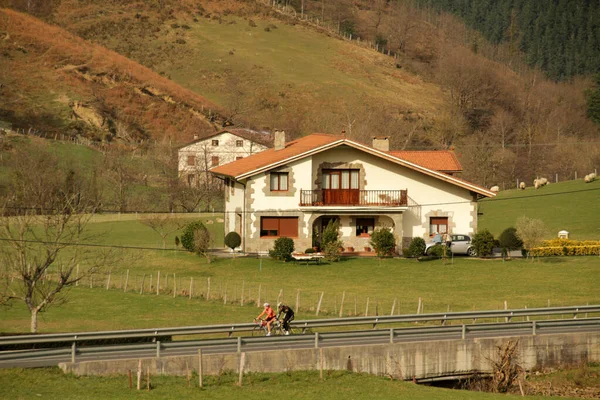 Casa Típica Basca Campo — Fotografia de Stock