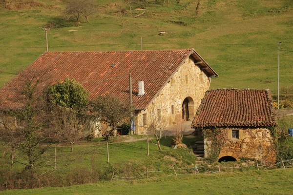 Casa Típica Basca Campo — Fotografia de Stock