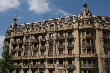 İspanya 'nın Bilbao şehrinde şehir manzarası