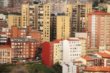 İspanya 'nın Bilbao şehrinde şehir manzarası