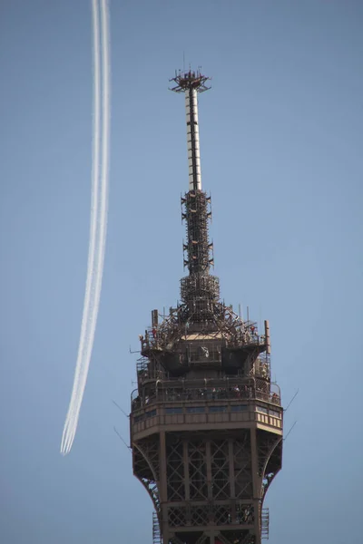 Szczegóły Wieży Eiffla Paryżu — Zdjęcie stockowe