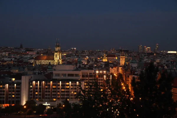 Vista Praga Noite — Fotografia de Stock