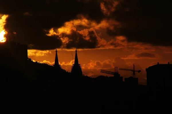 Skyline Van Bilbao Avond — Stockfoto