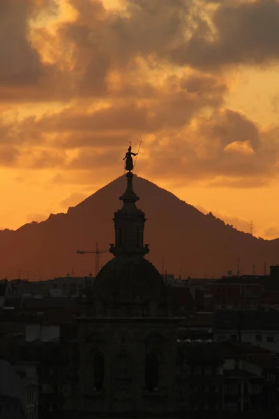 Skyline Bilbao Dans Soirée — Photo