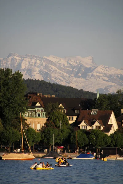 Stadtbild Einem Stadtteil Von Zürich Schweiz — Stockfoto