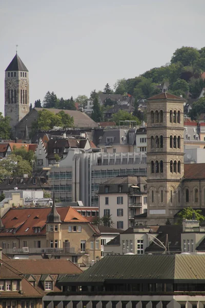 Urbanscape Barrio Zurich Suiza —  Fotos de Stock