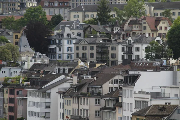 Stadtbild Einem Stadtteil Von Zürich Schweiz — Stockfoto