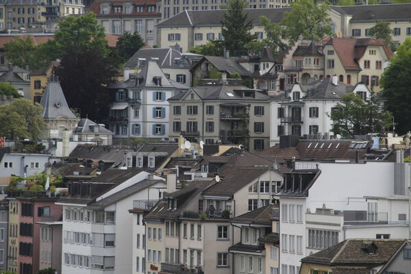 Urbanscape in a neighborhood of Zurich, Switzerland
