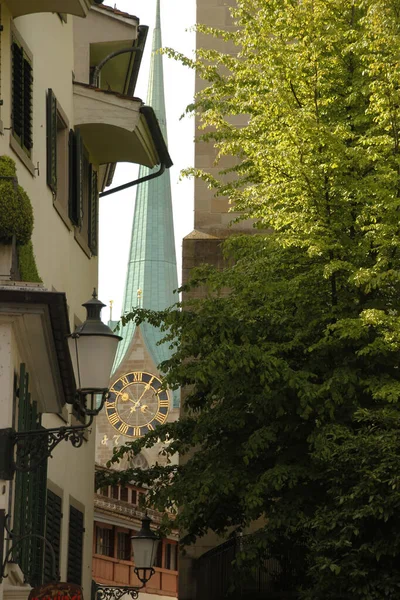 Sviçre Nin Zürih Şehrinde Şehir Manzarası — Stok fotoğraf