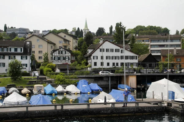 Stadtbild Einem Stadtteil Von Zürich Schweiz — Stockfoto