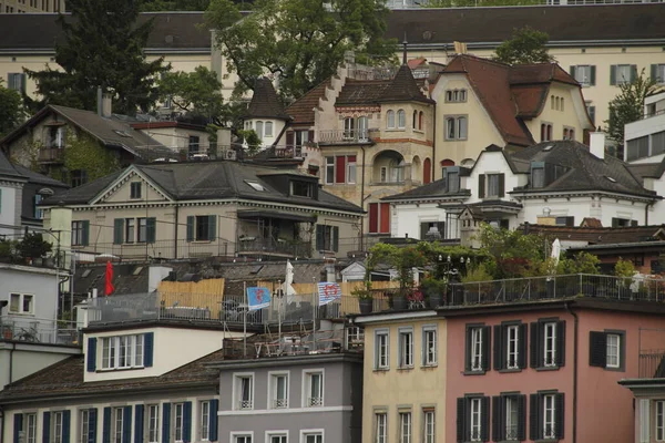 Stadtbild Einem Stadtteil Von Zürich Schweiz — Stockfoto