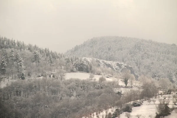 田舎の雪景色 — ストック写真